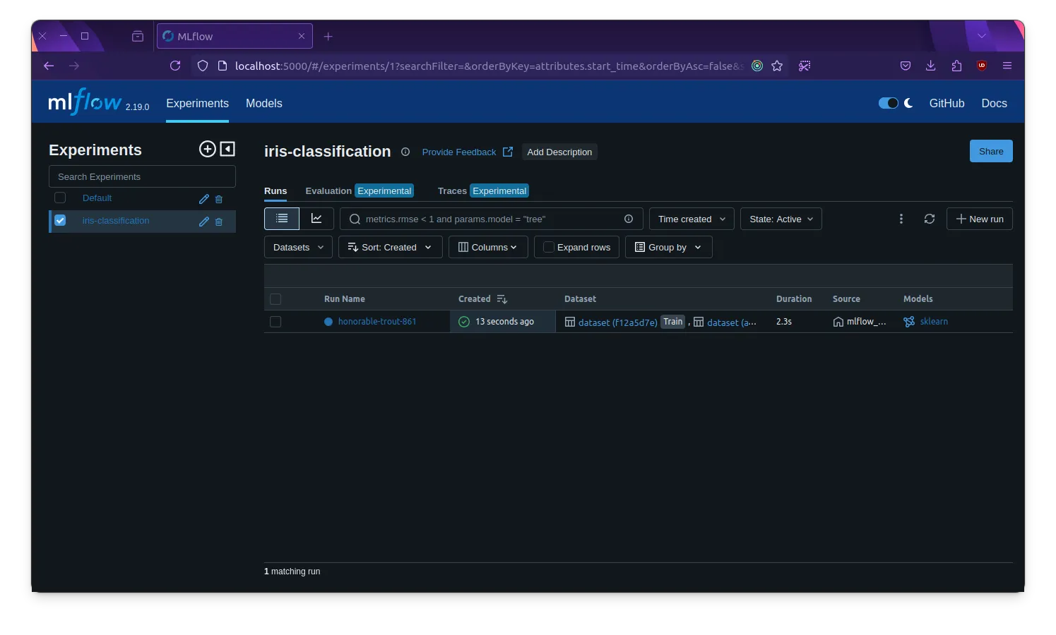 MLflow Experiment